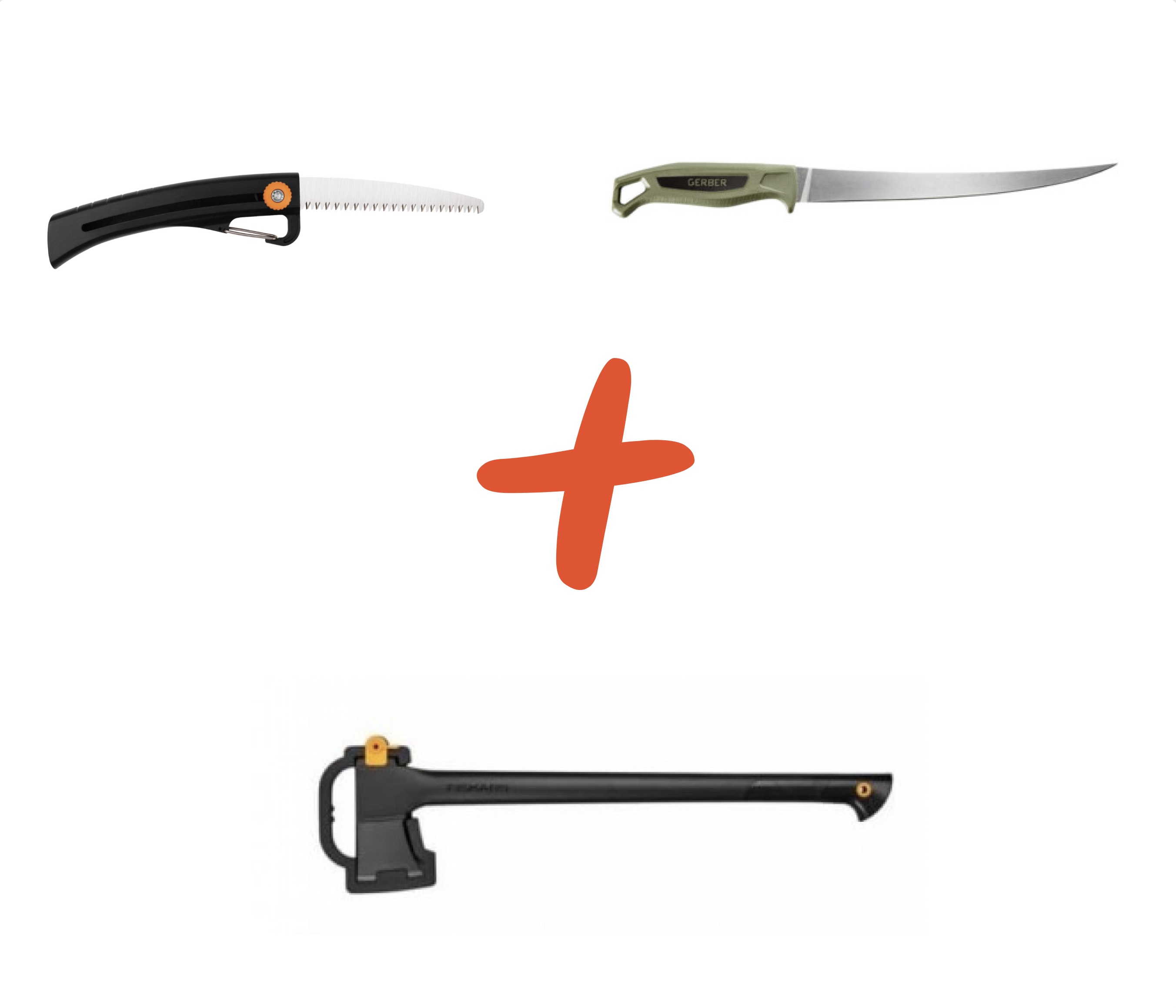 Набір Пилка садова ручна Fiskars Solid SW 16 + Сокира-колун Fiskars Solid A18+ Ніж Gerber Ceviche 9",E,Box,GRN,BLK  — купити в WarrantyShopping