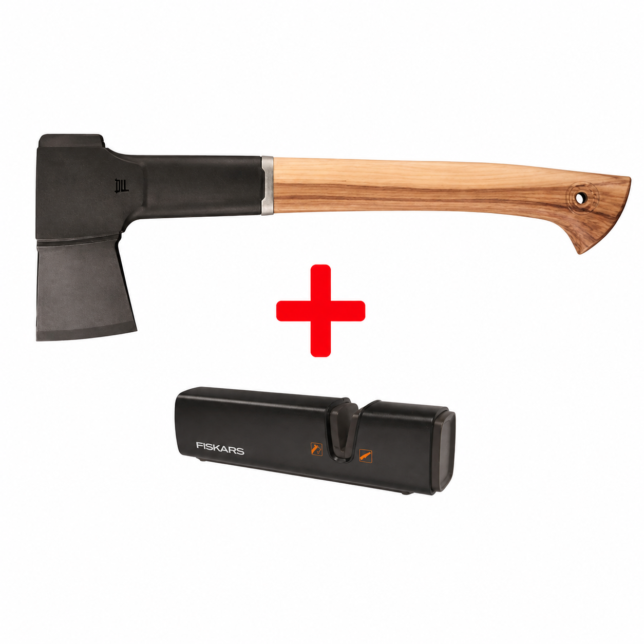 Подарунковий набір Fiskars Norden chopping axe N10 + sharpener SET 1052276 — фото
