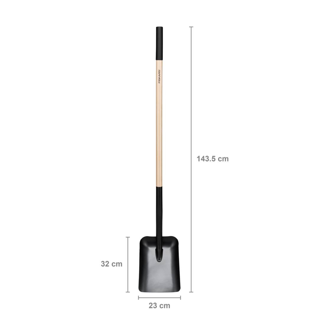 Лопата совкова з дерев'яною ручкою Fiskars Solid (1066724) — мініатюра 3