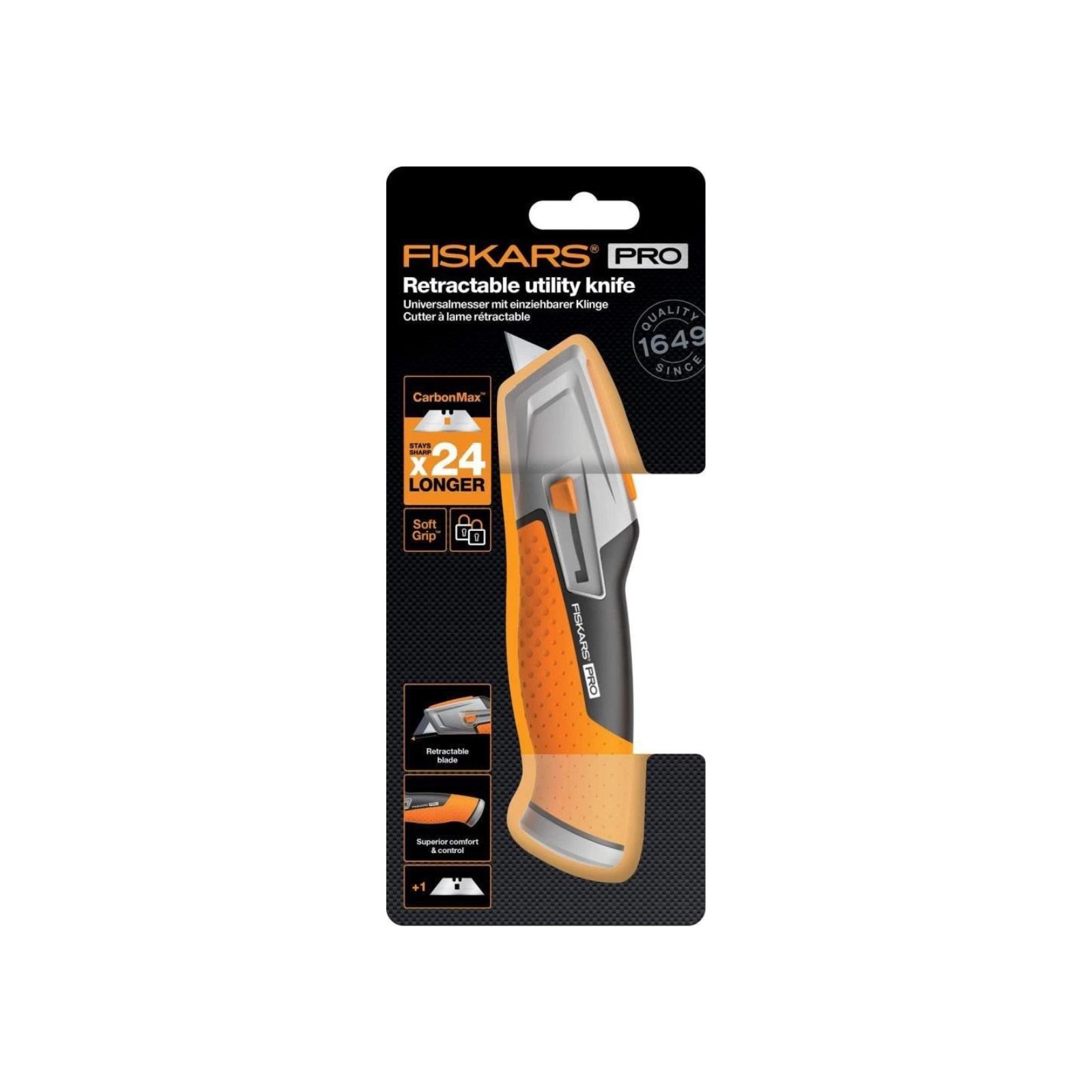 Ніж з висувним лезом Fiskars CarbonMax (1061192) — мініатюра 2