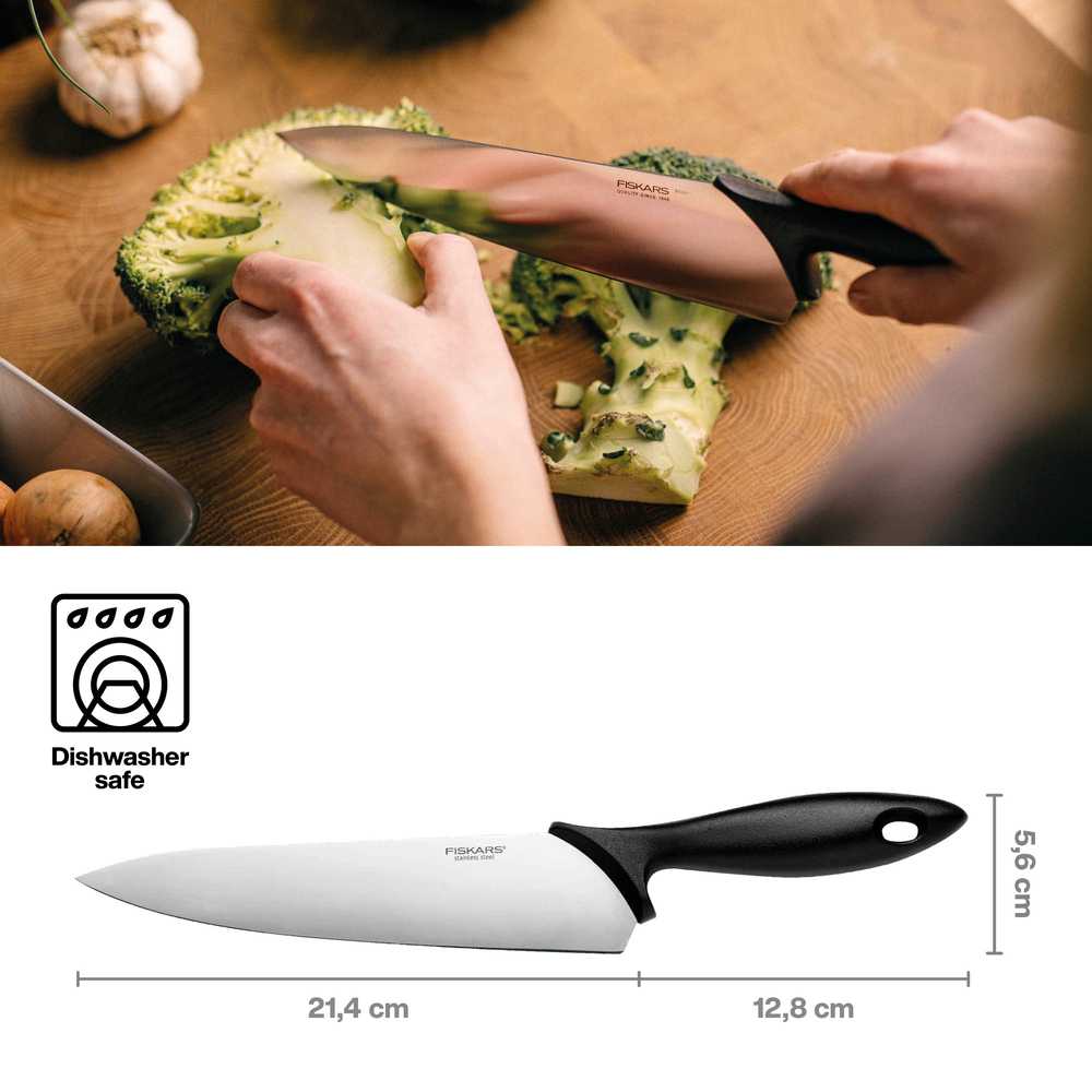 Ніж для шеф-кухаря Fiskars Essential, 21см (1065565) — мініатюра 3