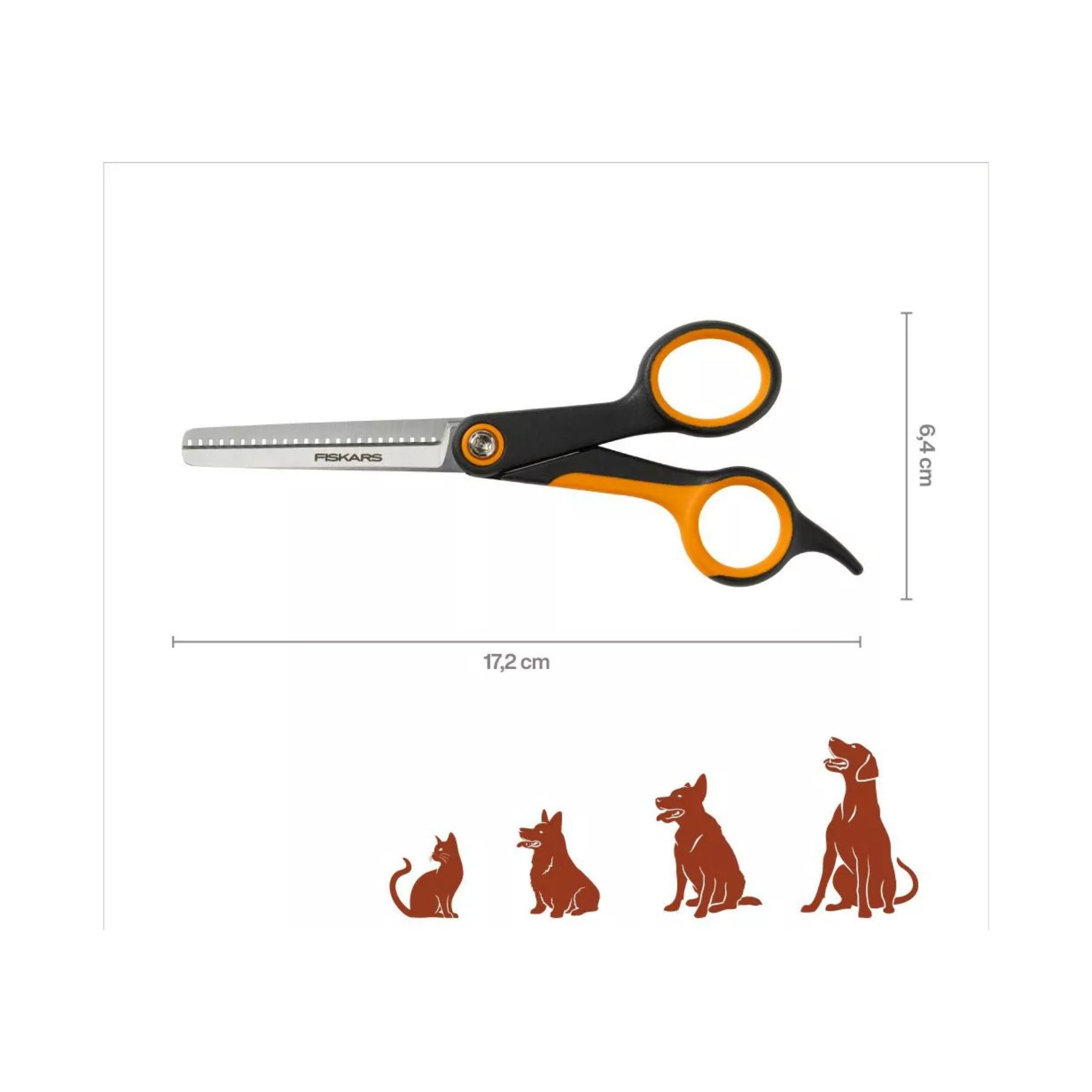 Ножиці філірувальні (блендінг) для тварин (Fiskars), 2/6, 19L (2009128) — мініатюра 2