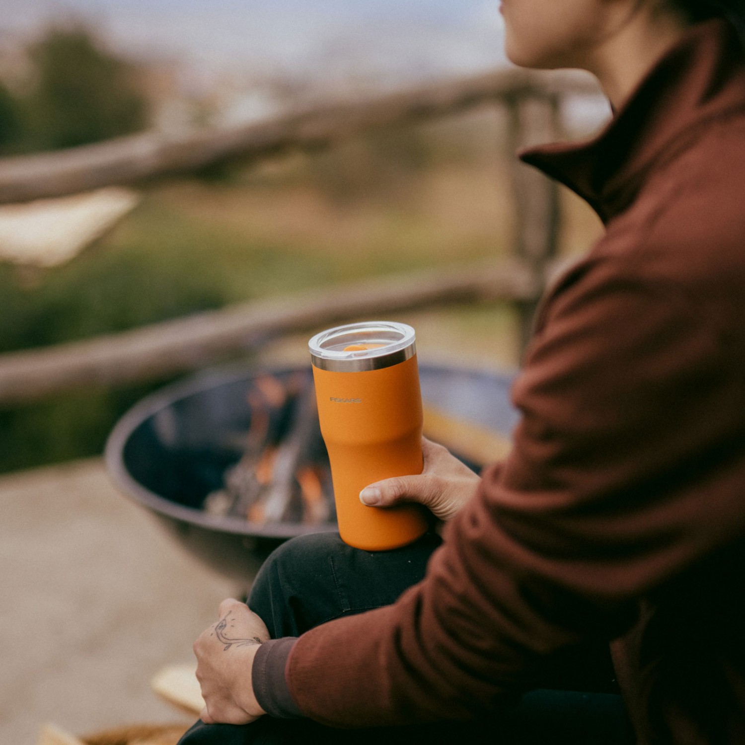 Термокружка Fiskars On-the-go 0.5 л, помаранчева — мініатюра 4